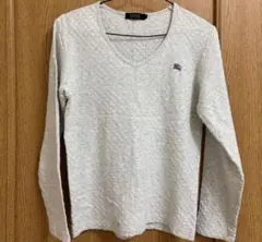 BURBERRY BLACK LABEL グレー Vネック長袖セーター サイズ1