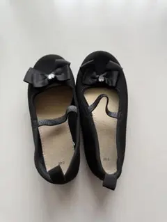 匿名配送！ブラックリボンフォーマルシューズ 20.0