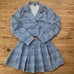 SHEEN シーン　ツイードジャケット　スカート　セットアップ　上下　S 水色