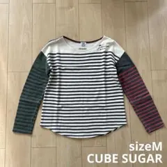 CUBE SUGAR ボーダーカットソー サイズM