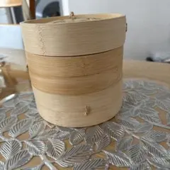 竹製 せいろ 15㎝ 蒸し器 2段＋蓋セット 調理器具 未使用品のサムネイル