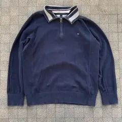 00s トミーフィルガー　ハーフジップ　スウェット　oldmoneyのサムネイル
