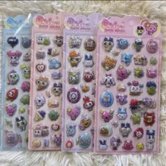 【4枚セット】たまごっち ぷくぷくシール3Dシール