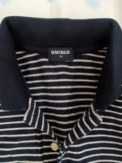 オールドユニクロ紺タグ未使用品ブラック/ホワイトボーダーポロシャツＭサイズ90年