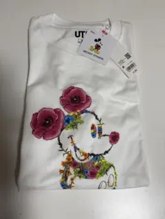 【新品タグ付】ユニクロ UT ミッキー スタンズ Tシャツ 花柄 ホワイト M