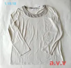 【a.v.v】新品　XLサイズ　ラメ入り　カットソートップス