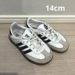 美品 adidas SAMBA サンバ キッズ ベビー スニーカー 14cm