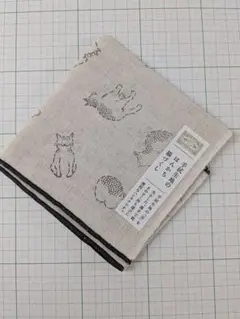 中川政七商店　手拭生地のはんかち　猫づくしのサムネイル