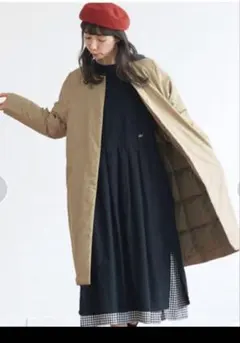 サニークラウズ 極軽ダウンロングコート ベージュ M ふんわりオーバーサイズ SUNNY CLOUDS 極軽ダウンのフードコート〈レディース〉キャメル