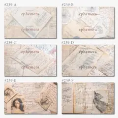 ハーフ＃239／アクセサリー台紙／ピアス台紙／ショップカード　名入れオーダー