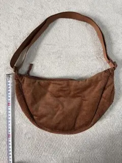 【新品】ユニクロ　コーデュロイ ブラウン ショルダーバッグ