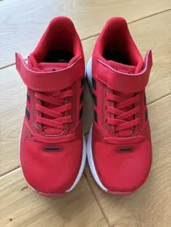 adidas 赤 スニーカー マジックテープ　17.5