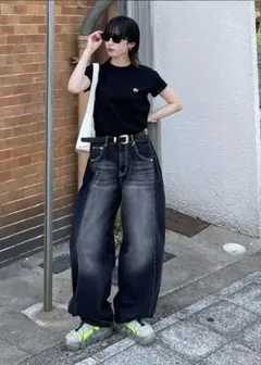 【Chikashitsu +】snap button stitch denimのサムネイル