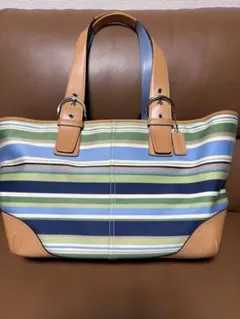 COACH ストライプ トートバッグ