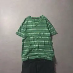 OLD GAP バンドカラー デニム リメイク アシンメトリー ブリーチ 