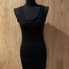 59. ブラック　レース　タンクトップ