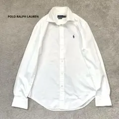 【美品】POLO RALPHLAUREN シャツ　長袖　白　ポニー刺繍　SP