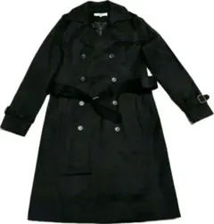 【NATURALBEAUTYBASIC】美品黒 ダブルブレストトレンチコートМ