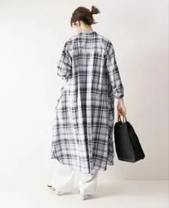 スピックアンドスパン　ロングシャツワンピース
