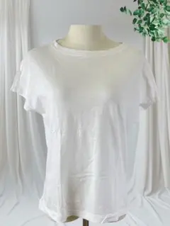 No59 半袖白Tシャツ Lサイズホワイト シンプル　着回し