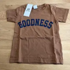 GOODNESS プリント Tシャツ 100cm キャメル