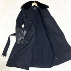 希少✨美品 1piu1uguale3 ミンク ウール レザー トレンチ 異素材