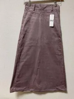 ●新品●GU  コーデュロイナローミディスカート