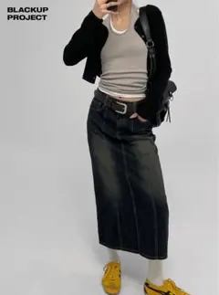 BLACKUP デニムロングスカート
