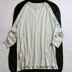 アメリカンホリック/綿100/ロングTシャツ/スリット/ゆったり/カジュアル/M