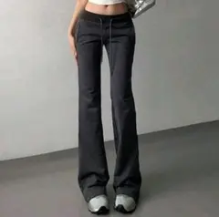 フレアパンツ ローライズ ブラックのサムネイル