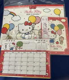 【値下げ】Hello Kitty 2026年カレンダー 手帳　3点セット