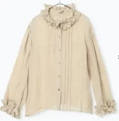 日曜迄値下TSUHARU by SM2新品タグ付リネン襟フリルブラウス