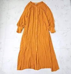 ジャーナルスタンダード　シャツワンピース　フレア　ロング　イエロー　ゆったり