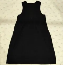 マタニティー　ジャンパースカート　ロング丈　黒　ワンピース　秋冬