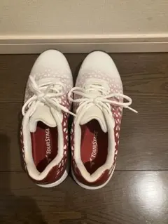 TOURSTAGE ゴルフシューズ ホワイト/レッド　ツアーステージ