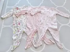 next baby ピンク系ロンパース 3枚セット 9-12ヶ月