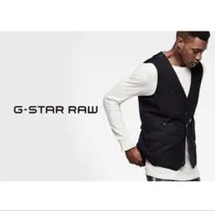 ジースター ロウ G-STAR RAW インディゴ デニム ジレ ベストのサムネイル