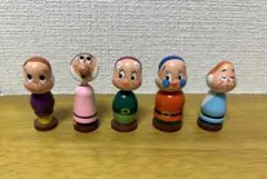 【希少‼️】ディズニー まんがこけし 白雪姫 七人のこびと セット 昭和レトロのサムネイル