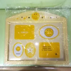 ニコちゃんマーク　フォトフレーム　HAPPY FACE HAPPY TIME