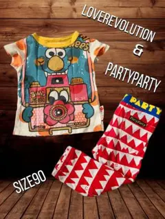 LOVEREVOLUTION&PARTYPARTY Tシャツレギンスセット90のサムネイル