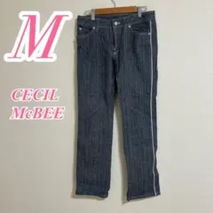 CECI McBEE セシルマクビー ストライプデニムパンツ M カジュアル