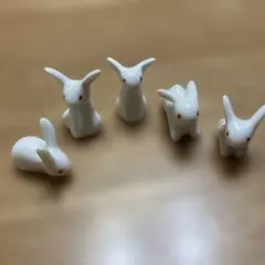 ミニうさぎ　置物5匹