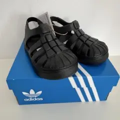 0時まで特別値下♡新品未使用♡adidas♡ ブラック キッズサンダル