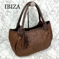 IBIZA イビザ ブラウンレザー ハンドバッグ トートバッグ