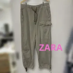ZARA カーゴパンツ ワークパンツ カーキ