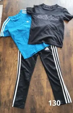 adidas ジャージパンツ Tシャツセット 130