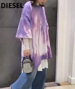 【美品】DIESEL タイダイ 半袖Tシャツワンピース オーバーサイズ