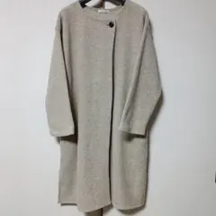 ベージュ ロングコート（L)