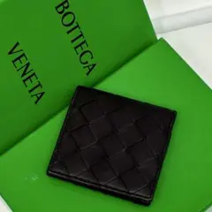 美品/RFID ✨ボッテガヴェネタ コインケース マキシ イントレ レザー 黒のサムネイル