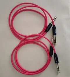 ANNNWZZD オーディオケーブル 6.35㎜プラグ　100cm 2本組